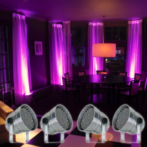 LED spot/uplight set 4 stuks